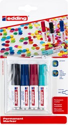 edding 0.5 Permanentmarker 4er Set (Blister) sortiert, Rundspitze 1,5-3 mm
