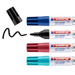 edding 0.5 Permanentmarker 4er Set sortiert, Rundspitze 1,5-3 mm