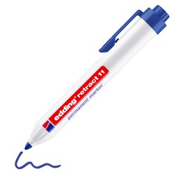 edding retract 11 Permanentmarker blau, Rundspitze 1,5-3 mm