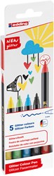edding 1200 Glitzerstifte 5er Set, mehrfarbig, Rundspitze 3 mm