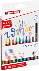 edding 1340 Glitzerstifte 10er Set, Pinselspitze 1-6 mm