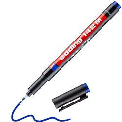 edding 142 M Permanenter Folienschreiber blau, Rundspitze 1 mm