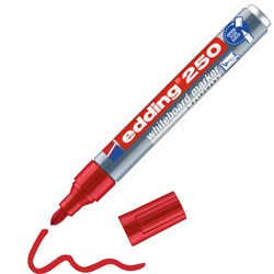 edding 250 Whiteboardmarker rot, Rundspitze 1,5-3 mm
