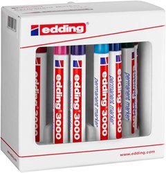 edding 3000 Permanentmarker 10er Set (Systembox) sortiert, Rundspitze 1,5-3 mm
