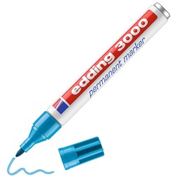 edding 3000 Permanentmarker hellblau, Rundspitze 1,5-3 mm