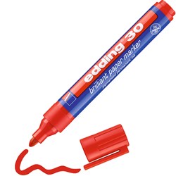 edding 30 Brilliant-Papiermarker rot, Rundspitze 1,5-3 mm