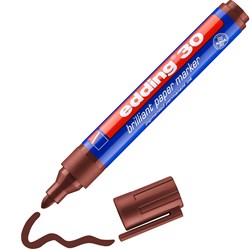 edding 30 Brilliant-Papiermarker braun, Rundspitze 1,5-3 mm