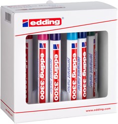 edding 3300 Permanentmarker 10er Set (Systembox) sortiert, Keilspitze 1-5 mm