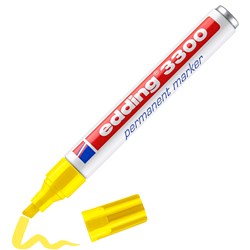 edding 3300 Permanentmarker gelb, Keilspitze 1-5 mm
