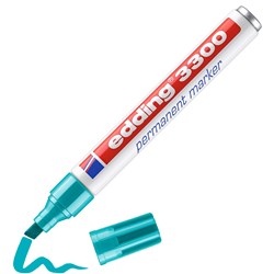 edding 3300 Permanentmarker türkis, Keilspitze 1-5 mm