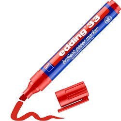 edding 33 Brilliant-Papiermarker rot, Keilspitze 1-5 mm