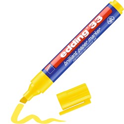 edding 33 Brilliant-Papiermarker gelb, Keilspitze 1-5 mm