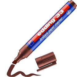 edding 33 Brilliant-Papiermarker braun, Keilspitze 1-5 mm