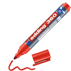 edding 360 Whiteboardmarker rot, Rundspitze 1,5-3 mm