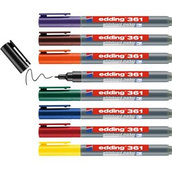edding 361 Whiteboardmarker 8er Set sortiert, Rundspitze 1 mm