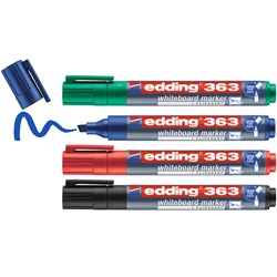 edding 363 Whiteboardmarker 4er Set sortiert, Keilspitze 1-5 mm