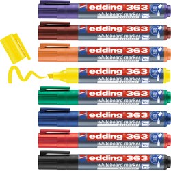 edding 363 Whiteboardmarker 8er Set sortiert, Keilspitze 1-5 mm