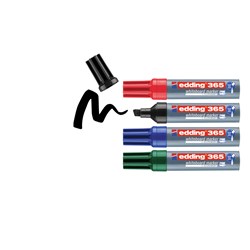 edding 365 Whiteboardmarker 4er Set sortiert, Keilspitze 2-7 mm