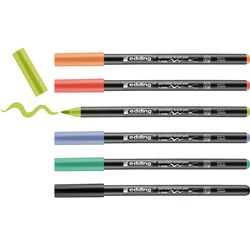 edding 4200 Porzellanpinselstift 6er Set vivid sortiert, Pinselspitze 1-4 mm