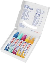 edding 5000 Acrylmarker breit 5er Set sortiert abstrakt, Keilspitze 5-10 mm
