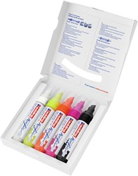 edding 5000 Acrylmarker breit 5er Set sortiert neon, Keilspitze 5-10 mm