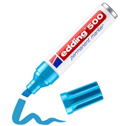 edding 500 Permanentmarker hellblau, Keilspitze 2-7 mm