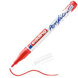 edding 5300 Acrylmarker fein verkehrsrot, Rundspitze 1-2 mm