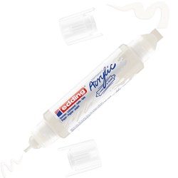 edding 5400 Acryl 3D Double Liner verkehrsweiß, Tubenspitze 2-3 mm + 5-10 mm