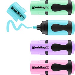 edding 7 Textmarker 4er Set sortiert, Keilspitze 1-3 mm