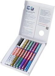 edding 751 creative Glanzlack-Marker 8er Set metallic, Rundspitze 1-2 mm