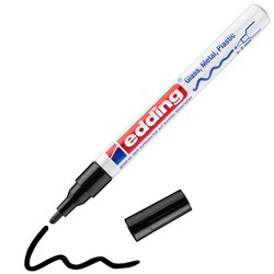 edding 751 creative Glanzlack-Marker schwarz, Rundspitze 1-2 mm