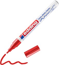 edding 751 creative Glanzlack-Marker rot, Rundspitze 1-2 mm