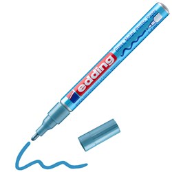edding 751 creative Glanzlack-Marker hellblau-metallic, Rundspitze 1-2 mm