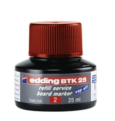edding BTK 25 Nachfülltinte für Whiteboardmarker rot, 25 ml