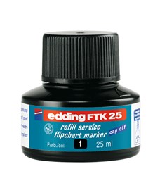 edding FTK 25 Nachfülltinte für Flipchartmarker schwarz, 25 ml