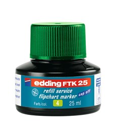 edding FTK 25 Nachfülltinte für Flipchartmarker grün, 25 ml