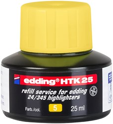 edding HTK 25 Nachfülltinte für Textmarker gelb, 25 ml