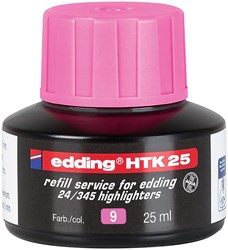 edding HTK 25 Nachfülltinte für Textmarker rosa, 25 ml