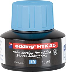 edding HTK 25 Nachfülltinte für Textmarker hellblau, 25 ml