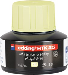 edding HTK 25 Nachfülltinte für Textmarker pastell gelb, 25 ml