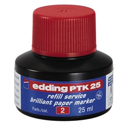 edding PTK 25 Nachfülltinte für Brilliant-Papiermarker rot, 25 ml