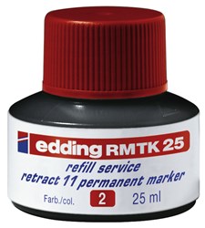 edding RMTK 25 Nachfülltinte für Permanentmarker rot, 25 ml
