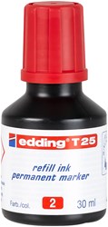 edding T 25 Nachfülltinte für Permanentmarker rot, 30 ml