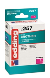 edding Tintenpatrone, magenta, ersetzt Brother LC985M