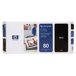 HP 80 Druckkopf mit Reiniger schwarz