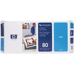 HP 80 Druckkopf mit Reiniger, cyan