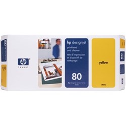 HP 80 Druckkopf mit Reiniger, gelb