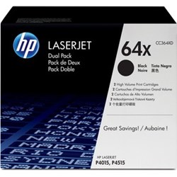 HP 64XD Doppelpack Tonerkassetten, schwarz