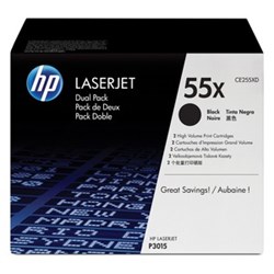 HP 55XD Doppelpack Tonerkassetten, schwarz