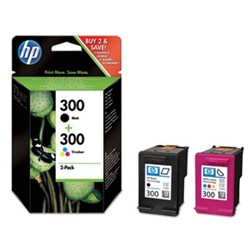 HP 300 Kombipack, schwarz und 3-farbig